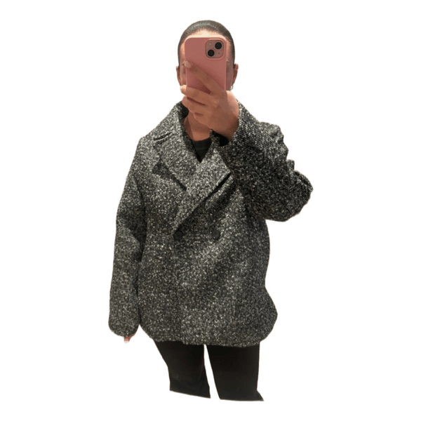 Grå tweed jakke