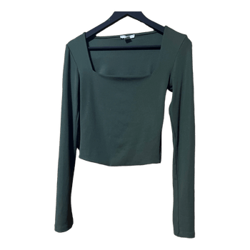 Dark green long-sleeve top