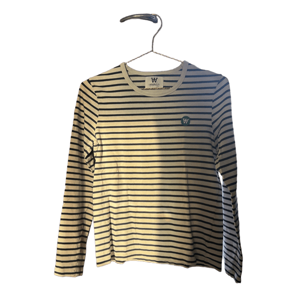 Striped long-sleeved top