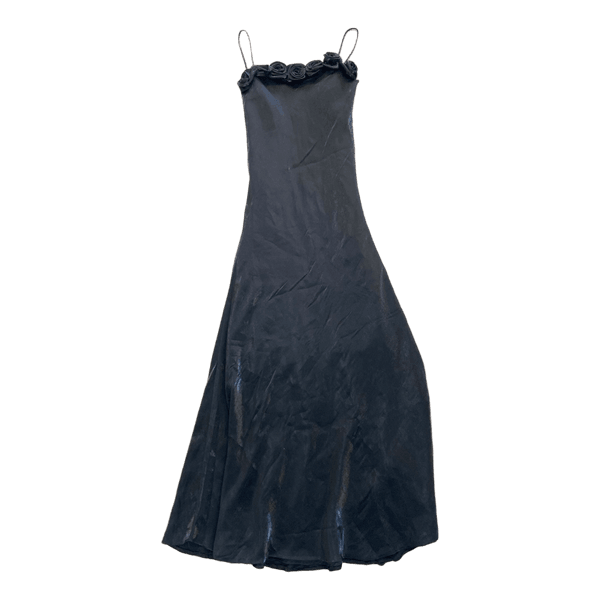 Black rose detail dress