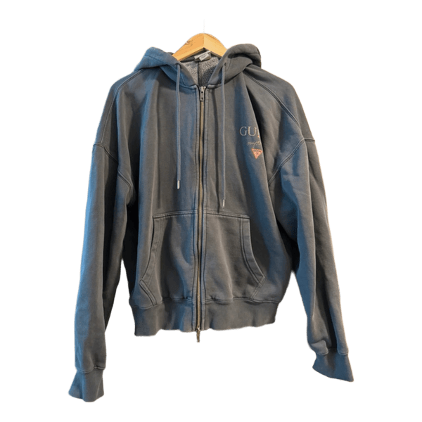 Grey Guess zip hoodie oversized