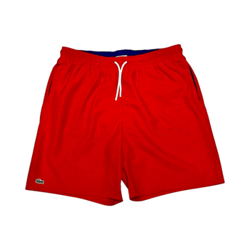 Red Lacoste swimwear shorts