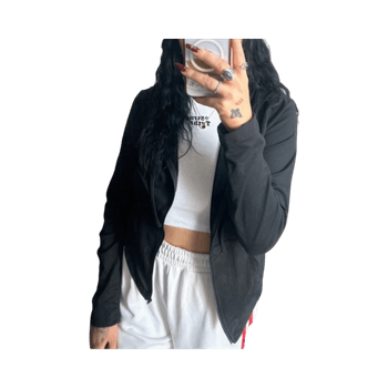Black zip hoodie