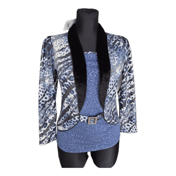 Blue patterned blazer
