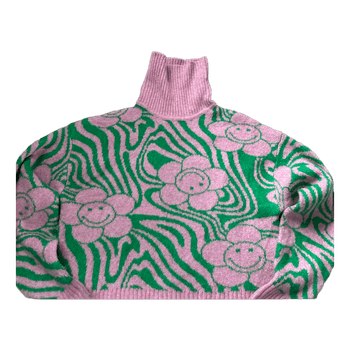 Cotton:on pink green sweater