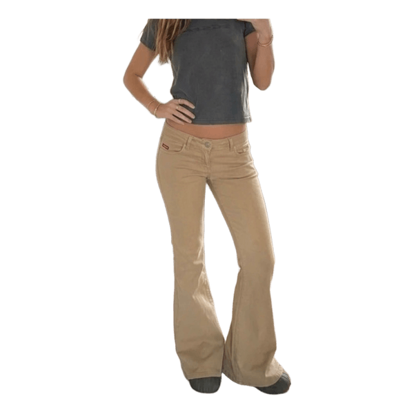 Beige flared Miss Sixty Basic Italia vintage y2k jeans