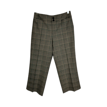 Wool Blend Plaid Trousers Sz. 36