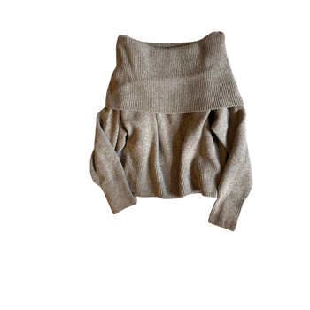 Beige olkatoppipusero