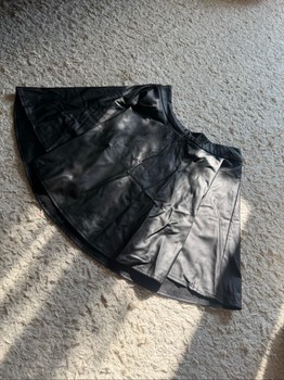 Black faux leather skirt