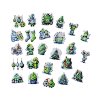 Vihreitä joulutarroja 