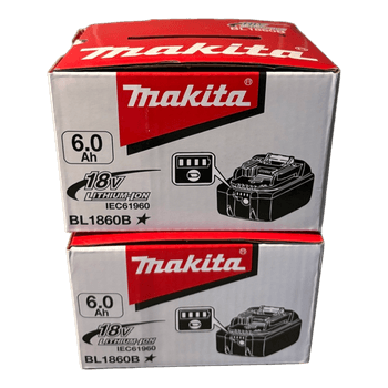 2x Originele Makita BL1860B 18V 6.0Ah Accu Nieuw inclusief doosje