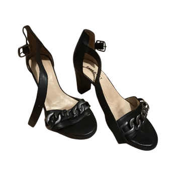 Black chain strap sandals