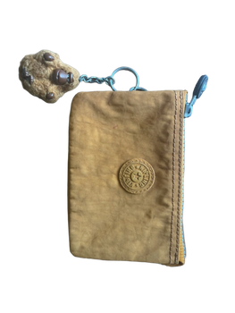 Kipling Beige zippered purse