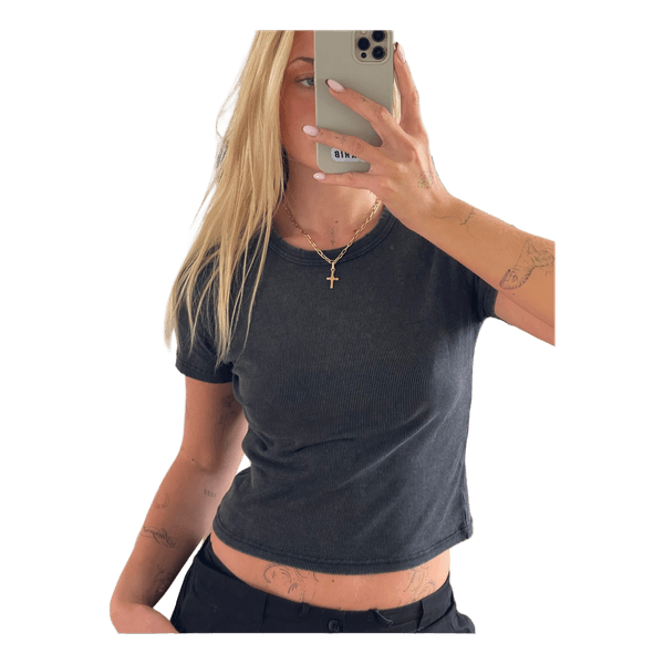Zara ribbed grey t-shirt