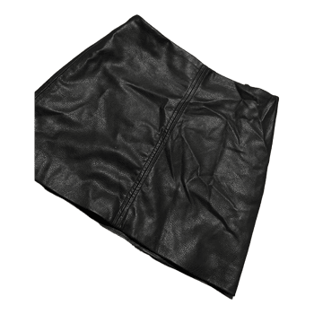 Black faux leather skirt
