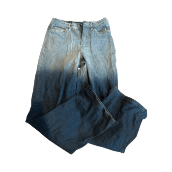 Dip-dye wide leg jeans