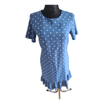 Blue polka dot dress