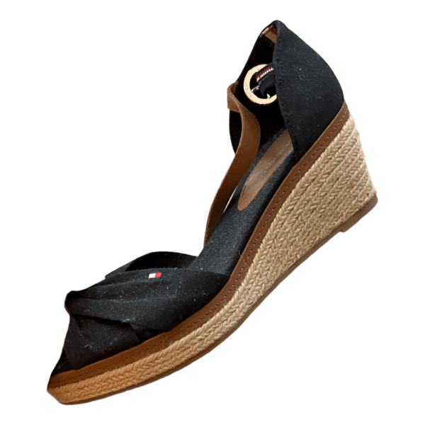 Sort kilehæl sandal