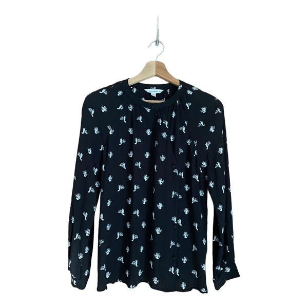 Black patterned blouse