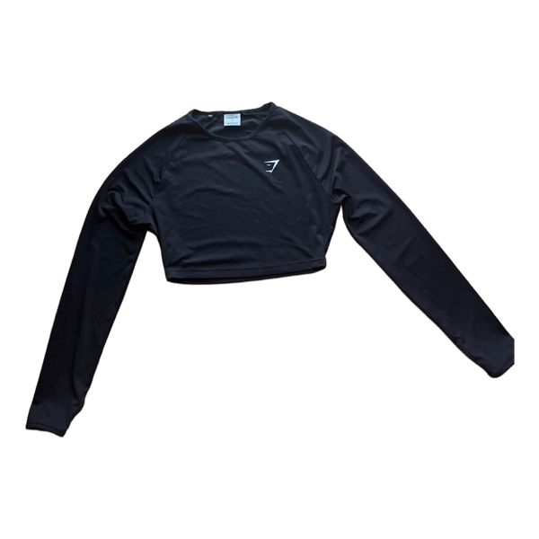Black gymshark long-sleeved top