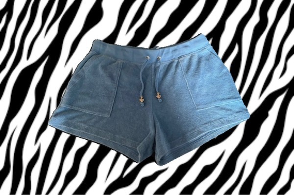 Blue terry cloth shorts
