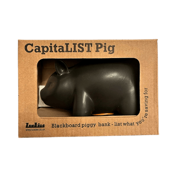 Säästöpossu liitutaulumateriaalilla