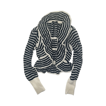 Raidallinen neuletakki