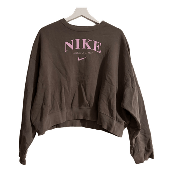 Brown Nike cropped sweatshirt
