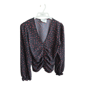 Neo Noir floral blouse