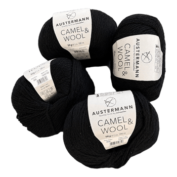 Black camel and wool yarn