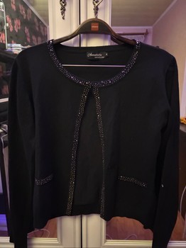 Black embellished cardigan