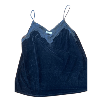 Black velvet camisole top