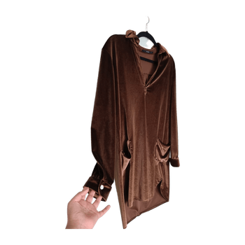 Cozy Velvet Shirt Dress
