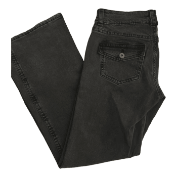 Low waist grey flared denim jeans