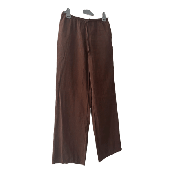 Brown wide leg trousers