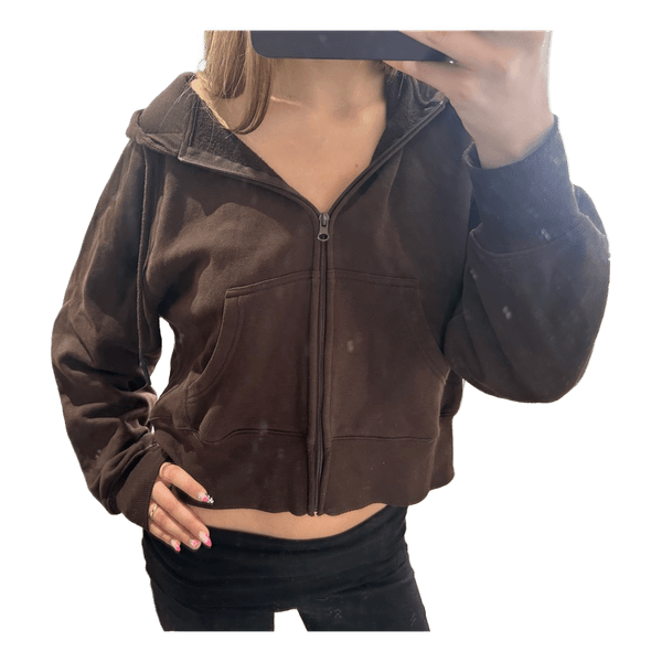 Brown zip up hoodie