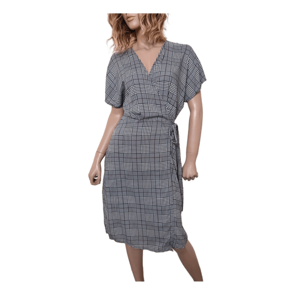 Lindex plaid wrap dress