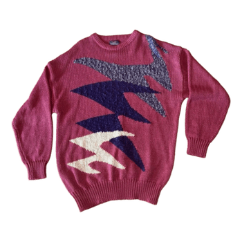 Pink geometric pattern sweater