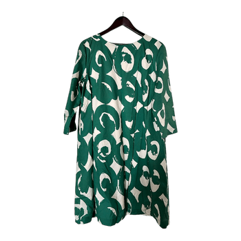 Vihreä luonnonvalkoinen-vihreä Marimekko kotelomekko