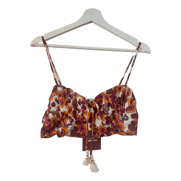 Kukkakuvioinen crop top
