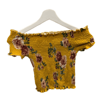 Floral Off-Shoulder Crop Top
