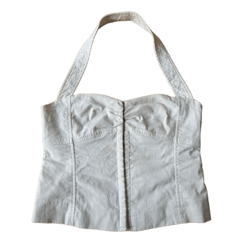 Hvid Zara halterneck top udgået
