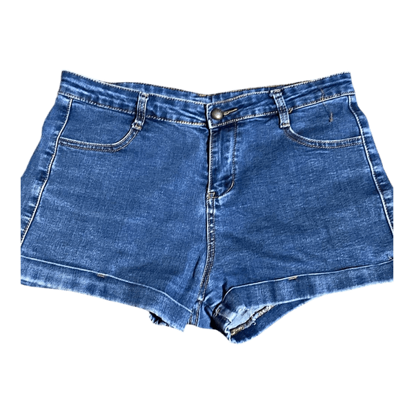 Blue denim shorts