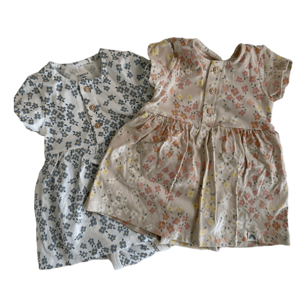 Lindex floral baby bodysuits/dresses