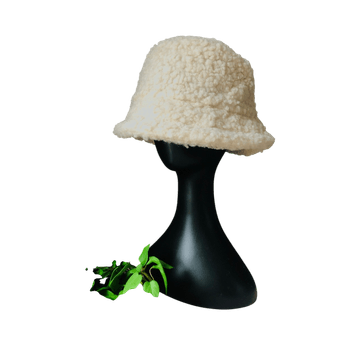 Beige bucket-hattu