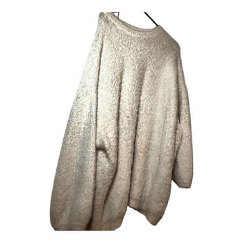 Cream fluffy knit sweater