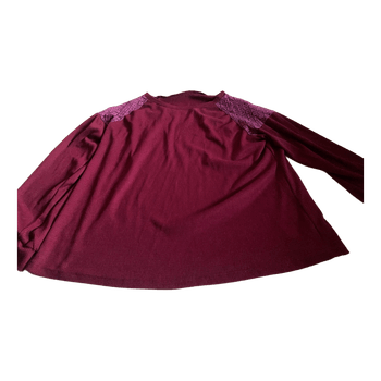 Burgundy ribbed top