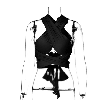 Tie Back Criss Cross Crop Top