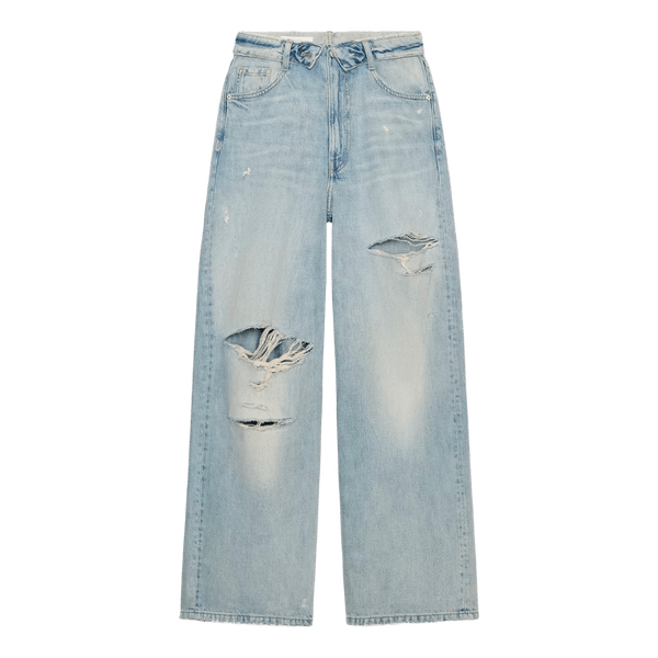 Lyseblå jeans med huller