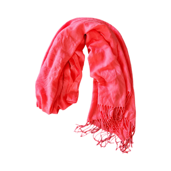 Korallinpunainen pashminahuivi